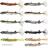 Neptunmaster Pelagic Set Hecht & Zander 11 pelagische Köder + 10 Snaps, Kunstköder zum Angeln auf Zander & Hecht, Gummifische, Gummiköder
