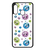 générique Schutzhülle für Samsung Galaxy S6, Motiv Virus, bunt, Schwarz, weiches TPU (Galaxy S6)