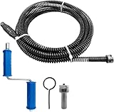 Rohrreinigungsspirale 5m, ø 10mm Rohrreinigungsspirale Abflussreiniger Spirale,mit Elektrischen und Manuellen Adaptern,Multifunktionale Rohrreinigungswelle,Effizientes Rohrreiniger