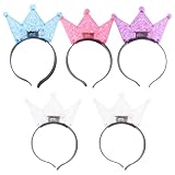 Gadpiparty 5Pcs Stirnband Anzünden, LED Blinkende Leuchtkrone Stirnband Krone Kopfbedeckung Für Kinder Accessoire Festival Party Supplies Gefälligkeiten