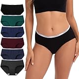 INNERSY Unterhosen Damen Baumwolle Slips Mehrpack Hipster Unterwäsche Set 6er Pack (S, Dunkle)