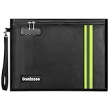 Verbessert Feuerfeste und Wasserdichte Tasche Aktentasche mit Schloss (38x28cm) Mehrschichtig Glasfasermaterial, Feuersichere wasserdichte Aktentasche für A4/A5 Dokumente