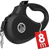 HUND IST KÖNIG Rollleine Hundeleine 8m für kleine & große Hunde | Hochwertige Hundeleine ausziehbar mit bequemen Griff | Robuste Ausziehleine | bis 50kg