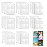 A5 Binder Fotohüllen, Sammelkarten Hüllen, Klarsichthüllen A5, Wasserdicht PVC mit 6 Löchern, Für Foto Rechnung Karte (Transparent 40 Stück 4 Taschen)