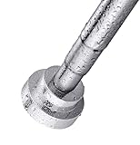 KZGRIT Duschvorhangstange, Edelstahl, ohne Bohren und Rost, rutschfest, verstellbare Spannfederstange, ausziehbare Teleskopstange für Schrank, Badezimmer, Fenster oder Türen (67-90cm)