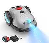 YARDCARE V100 Mähroboter ohne Begrenzungskabel, mit Vision Navigation, 150 Hinderniserkennung, Rasenroboter bis zu 150 m², Akku Rasenmäher Roboter mit Graskamm, Ersatzklingen, Spiral- & Punktschnitt
