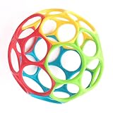 Bright Starts, Oball Classic, flexibler und leicht zu handhabender Ball, sensorisches Aktivitätsspielzeug für Kinder aller Altersstufen, mehrfarbig