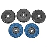 5 Stück 7,6 cm Fächerscheiben, 75 mm, Metall-Schleifscheiben für Winkelschleifer, Holzschneiden, Zirkonium, Korund, Blau, Körnung 40, 60, 80, 120 (80#)