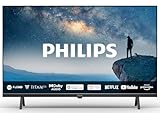 PHILIPS 32PHS6009 HD LED Smart TV - 32-Zoll Display mit Pixel-präziser, HD Titan OS Plattform und Dolby Digital - Funktioniert mit Alexa und Google Sprachassistent – Matt Schwarzer