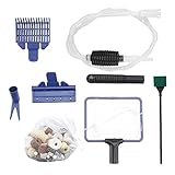 Happyyami 1 Satz Aquarium Wasser wechsel Set Futterspender Siphon-Aquarienstaubsauger Sockelleistenreiniger Grün Aquarium-Siphon Aquarium Sandreiniger Aquarienfilter Aquariumreiniger Plastik