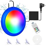 COOLWEST LED Poolbeleuchtung 10W, RGB Poolbeleuchtung Unterwasser Led mit Magnet für Stahlwandpools Framepools, IP68 Wasserdicht Dimmbar Poolbeleuchtung Unterwasser mit 7 m Kabel, 12V