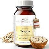 Tragant Tabletten à 450 mg Wirkstoff (Astragalus membranaceus), 110 Tabletten, Premium Qualität, Hergestellt in Österreich, Tabletten statt Kapseln, Vegan