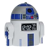 R2-D2 R2D2 Wecker - Offiziell Lizenziertes Star Wars Merchandise, mit R2D2-Sounds, perfekte Dekoration für Star Wars-Fans mit Wecktimer, betrieben mit USB