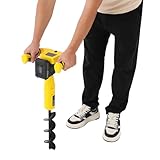 Erdlochbohrer Set 20V 350W Akku Handerdbohrer mit Ladegerät Erdlochbohrgerät,Erdlochausheber 550rpm, Drehmoment bis 7N,Arbeiten bis 4 Stunden für Graben Vorbereiten Pfostenlöchern