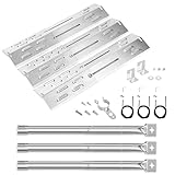 GFTIME Universal Edelstahl Brennerabdeckung Brenner Ersatzteile für Jamestown, Landmann, Enders, Taino, Barbecook, Flammenverteiler und Gasgrill Brenner für Charbroil, Proficook, 3er-Set
