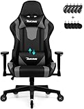 Homimaster Gaming Stuhl, Gaming Chair mit verstellbare Lendenkissen, Kopfkissen und Armlehnen,Ergonomischer Gamer Stuhl gepolstert, Gaming Stuhl 150 kg Belastbarkeit