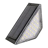 Solar-Deckleuchten, LED-Hoflampe – solarbetriebene Zaunleuchte, wasserfeste Geländerlampe für den Außenbereich, Hof, Deck, Garten