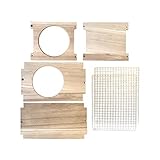 Elnwnnkc Kleintier-Haus-Lebensräume für Tiere, Hamster, Verstecke, Haustierstall, Tierkäfig, klein