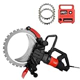 PoiToe Elektrische Ringsäge, Wandschneidemaschine, 16″ Betonschneidesäge, elektrische Schlitzmaschine, Schnitttiefe 300mm, geeignet zum Schlitzen von Ziegeln, Granit und Beton