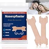 Nasenpflaster Schnarchen, Nasenstrips Besser atmen, Anti Schnarch Nose strips, Lindert Sofort Verstopfte Nase, Extra Starke Nose Strips Antiallergie Nasal strips für Besser schlafen [60 Stück]