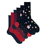 Ciocca Herren Kurze Muster Baumwollsocken - Warme Weiche Bequeme Bunte Gestreifte Gepunktete Socken - 3/6 Paare Größe 40-45 [BXCW6C_NAT1_11_1]