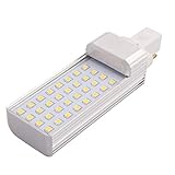 New Lon0167 Transparenter Deckel, G23, zuverlässige Effizienz, LED-Leuchtröhre, horizontal, AC/DC12 V, 6 W, 4000 K (id:684 ef c9 e25)