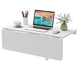 FANTASK Wandklapptisch, schwebender Schreibtisch, klappbarer Wandtisch, platzsparender Küchentisch für Küche Esszimmer Arbeitszimmer (Weiß)