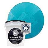Wanders24 Tafelfarbe (1Liter, Edelmetallic-Türkis) Blackboard Paint - Tafellack - abwischbare Wandfarbe - in 20 Farbtönen erhältlich - Made in Germany