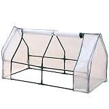 ZPVXRVQ Mini-Garten-Wintergarten, erhöhte Gartenbeete, kleine Gewächshäuser im Innenhof, Garten, Balkon, weiß(120x60x60cm)
