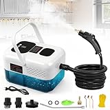 Dibaful Dampfreiniger Handgerät 2500W Tragbarer 1,2L Wassertank | Steam Cleaner 1-9 Gänge Dampfleistung Einstellbar Handdampfreiniger für Zuhause Dampfreinigungsgerät Auto Küche Fliesen