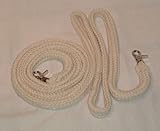 Pferdeseile_DE Baumwollzügel Seilzügel Zügel geschlossen ca. 3,05 mtr lang in Natur