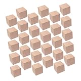 MOLUCKFU 30 Stück Holzbausteine Set Steckwürfel Für Kinder Puzzlewürfel BAU Und Spielwürfel Lernspielzeug Mathe Lernhilfe Stapelblöcke Für Kinder