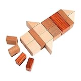 Bausteine aus Holz, Spielzeug für das Vorschulalter, Stapelspiel | für Kinder von 5 bis 7 Jahren, und Mädchen, Haus, Krippe, Kindergarten, Reise