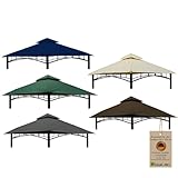 freigarten.de Ersatzdach für Pavillon 334 cm x 334 cm Sand Antik Pavillon Wasserdicht Material: Panama PCV Soft 370g/m² extra stark Modell 10 (Beige)