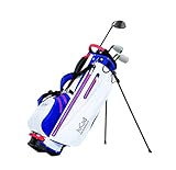 JuCad Bag 2 in 1 Waterproof I Wasserdicht I Tragebag I Cartbag I Golf I Tasche I Farbe Blau-weiß-Rot