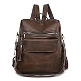 Wolltopper Retro Hut mit flacher Krempe Liebhaber Hut Kamera Rucksäcke 2 Gurt (Brown-B, One Size)