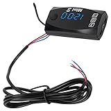 KIMISS Digital Wasserdichtes Elektronisches Messgerät - 3 in 1 LED -Zeituhr Thermometer Voltmeter | Automobilmessgeräte (Blu-ray (2627021 Spezifikationen))