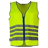 ABUS Warnweste Lumino Reflex Vest - Sicherheitsweste für bessere Sichtbarkeit bei Tag und Nacht - für Erwachsene - mit Reißverschluss - Größe M