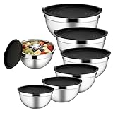 Metall-Nistschalen - 26cm 7 Stück Edelstahl Rührschüsseln | Küchen-Rührschüssel, Runde Salatzubereitung für Müslisnacks, Eier, Kräuter, Gemüse, Obst