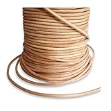 AURORIS - 25m Rolle Lederband rund - Ø 2mm - natur (ungefärbt)