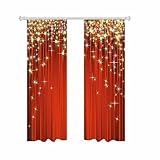 85x200cm 2er Set Weihnachten Vorhang, Weihnachten Gardinen Blickdichte Vorhänge, Waschbar Weihnachtsvorhänge Gardinen, Weihnachtsgardinen Vorhang, Semi Verdunklungsvorhänge Für Wohnzimmer Schlafzimmer