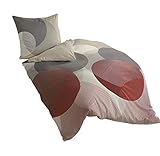 Bierbaum 6155_12 Feinbiber-Bettwäsche , Designed in Germany, 155 x 220 cm + 80 x 80 cm, kiesel