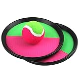 Vulevirtue 2 Pcs Klettballspiel Catch Ball Set,Klettballspiel Für Kinder Klettballspiel Mit 2 Klett Ball Paddle Und 1 Klettball Für Wasserdicht Outdoor Gartenspiele Spielzeug Kinder