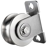 KCNOFNC 48mm Umlenkrolle Stahlseil, Umlenkrollen für Seile, Seilrolle mit 2 Kugellager | 1 Stück