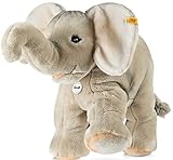 Steiff Trampili Elefant - 45 cm - Kuscheltier für Kinder - Plüschelefant - weich & waschbar - grau - (064043)