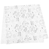 Ciieeo Tischdecke zum Ausmalen für Geburtstagsfeier Papiertischdecke 137X274cm mit Baustellen Motiv Dekorative Party Tischdecke für Kindergeburtstag und Familienfeier