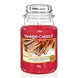 Yankee Candle Duftkerze im Glas (groß) | Sparkling Cinnamon | Brenndauer bis zu 150 Stunden
