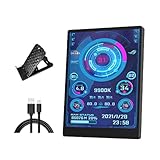 Itkcozcg Sekundärdisplay aus Metall, 8,9 cm (3,5 Zoll), USB C, sofort einstellbar, dynamisches visuelles Verbesserungswerkzeug, multifunktionales Doppelbild-Setups tragbares Display