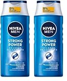 NIVEA MEN Strong Power Shampoo, kräftigendes Haarshampoo ohne Silikone und Mikroplastik, Männer Shampoo mit Meeresmineralien und pH-optimierter Formel (250 ml) (Packung mit 2)