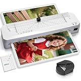 Laminiergerät, Laminiergerät A3 mit Integriertem Schneider, Schnellem Aufheizen, Kalt- und Heißlaminierung mit 50 Laminierfolien, Laminiermaschine für Zuhause, Büro (Laminiergerät A3+50pics)